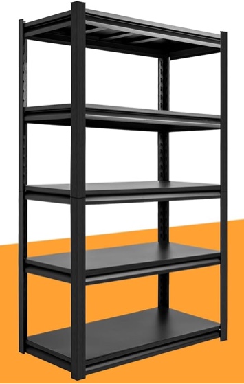 Raybee Garage Shelving Heavy Duty Storage Shelves Load 2050LBS Adjustable Heavy Duty Shelving Unit Industrial Metal Shelves for Storage Rack?Basement Pantry, 32.5" W x 16" D x 63" H