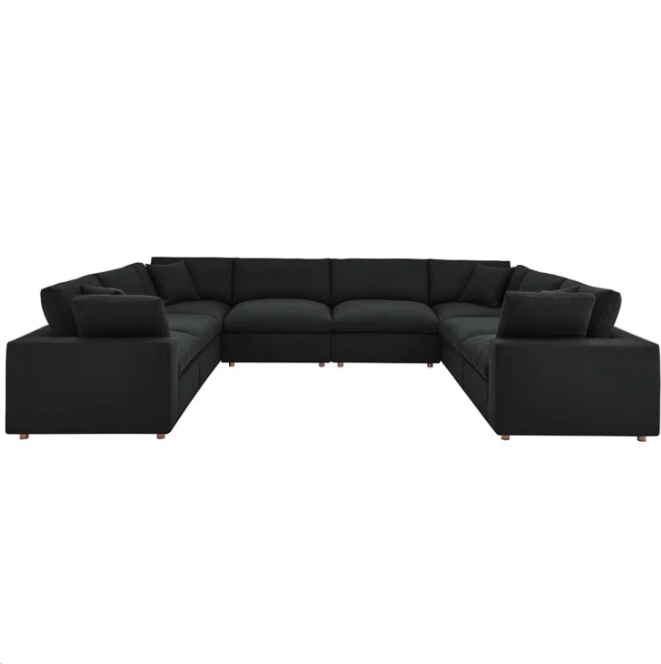 Commix 8 - Piece Upholstered Sectional (incomplete) armless chair only 