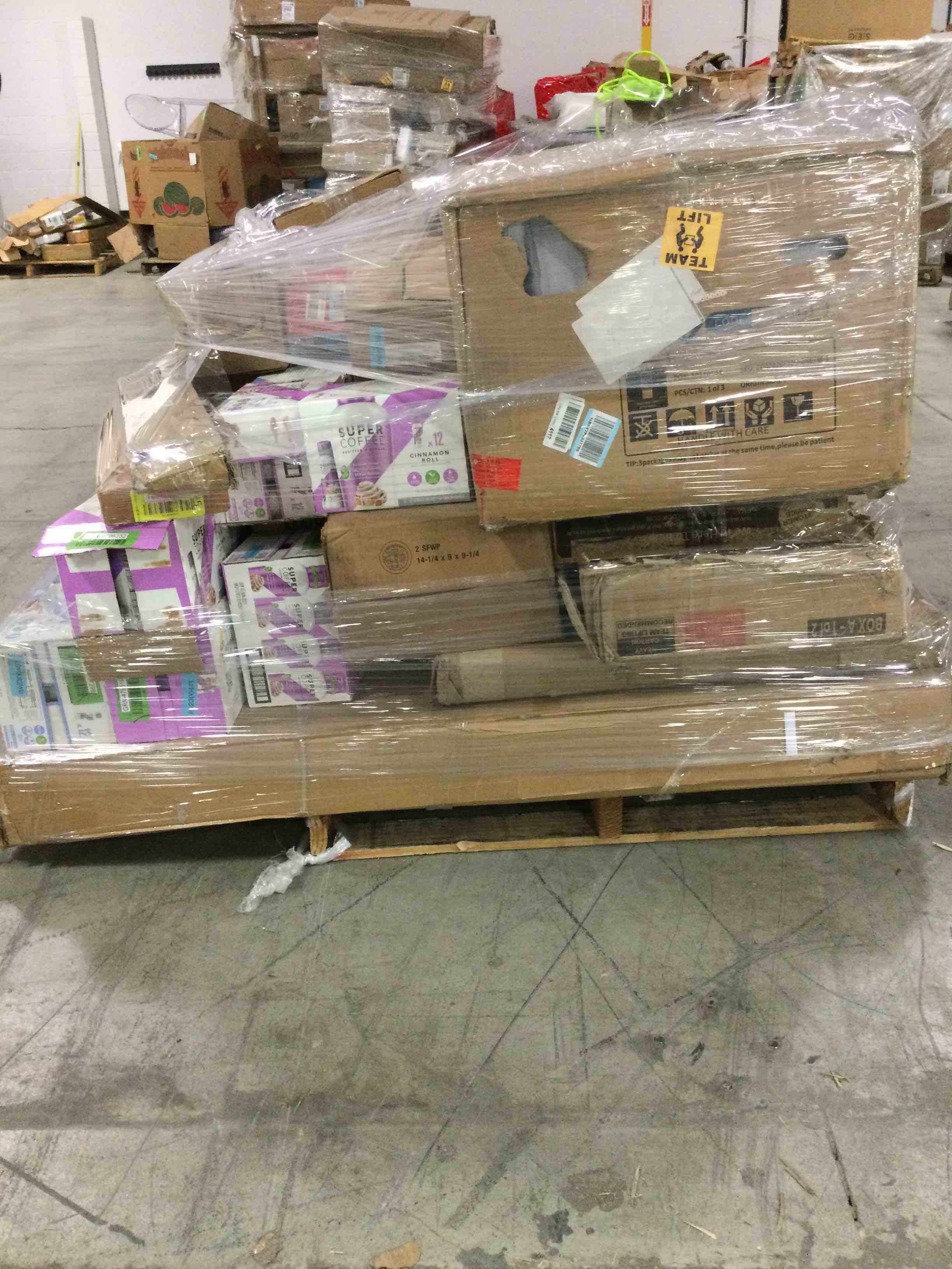 Miscellaneous pallet must take all