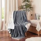 Sagino Sherpa Fleece Thr…ofa (grey Throw ) 50x60