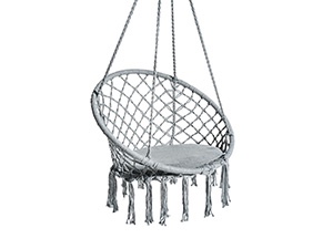 Sun Joe Bliss Hammocks Oversized Rattan hanging Chair  Grey 