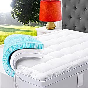 ABENE Memory Foam Mattress Down Alternative Pillowtop Mattress Pad king