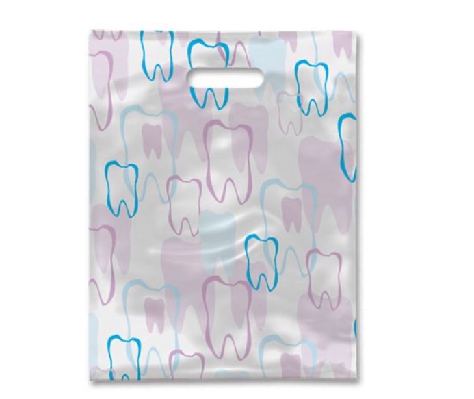 Scatter Tooth Bags - Office Supplies - 100 per Pack x 10=1,000 Total Bags