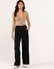 Women's Twill Wide Leg Pant (Classic Fit) Black xl