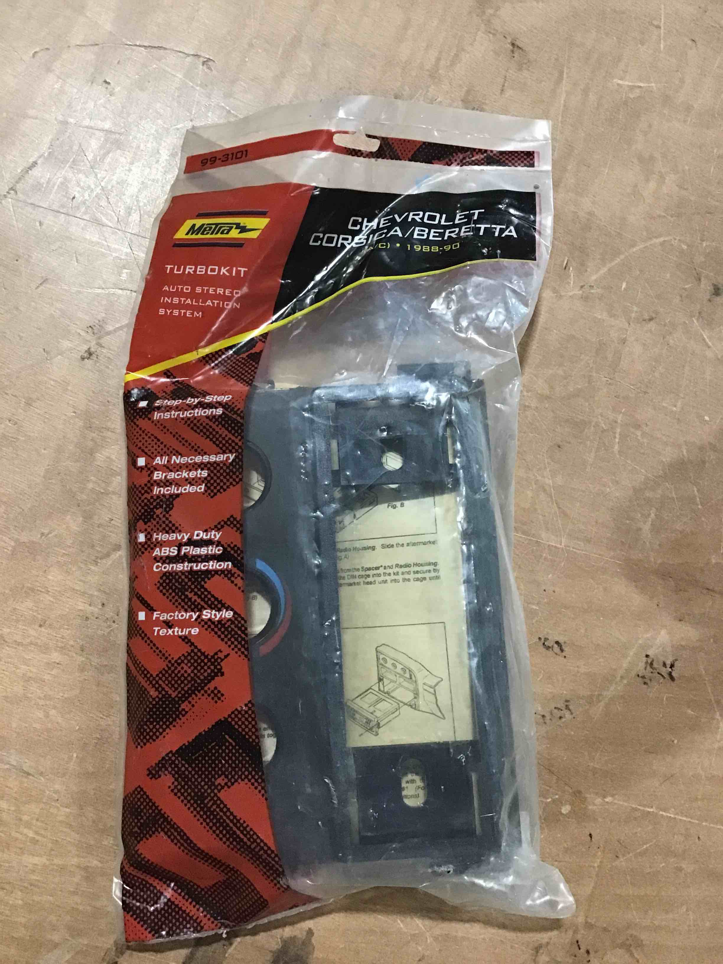 Metra Chevrolet - Corsica and Beretta 1988 to 1990 Turbo kit auto stereo installation system