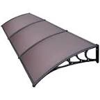 Polycarbonate Window Door Awning Black and Brown