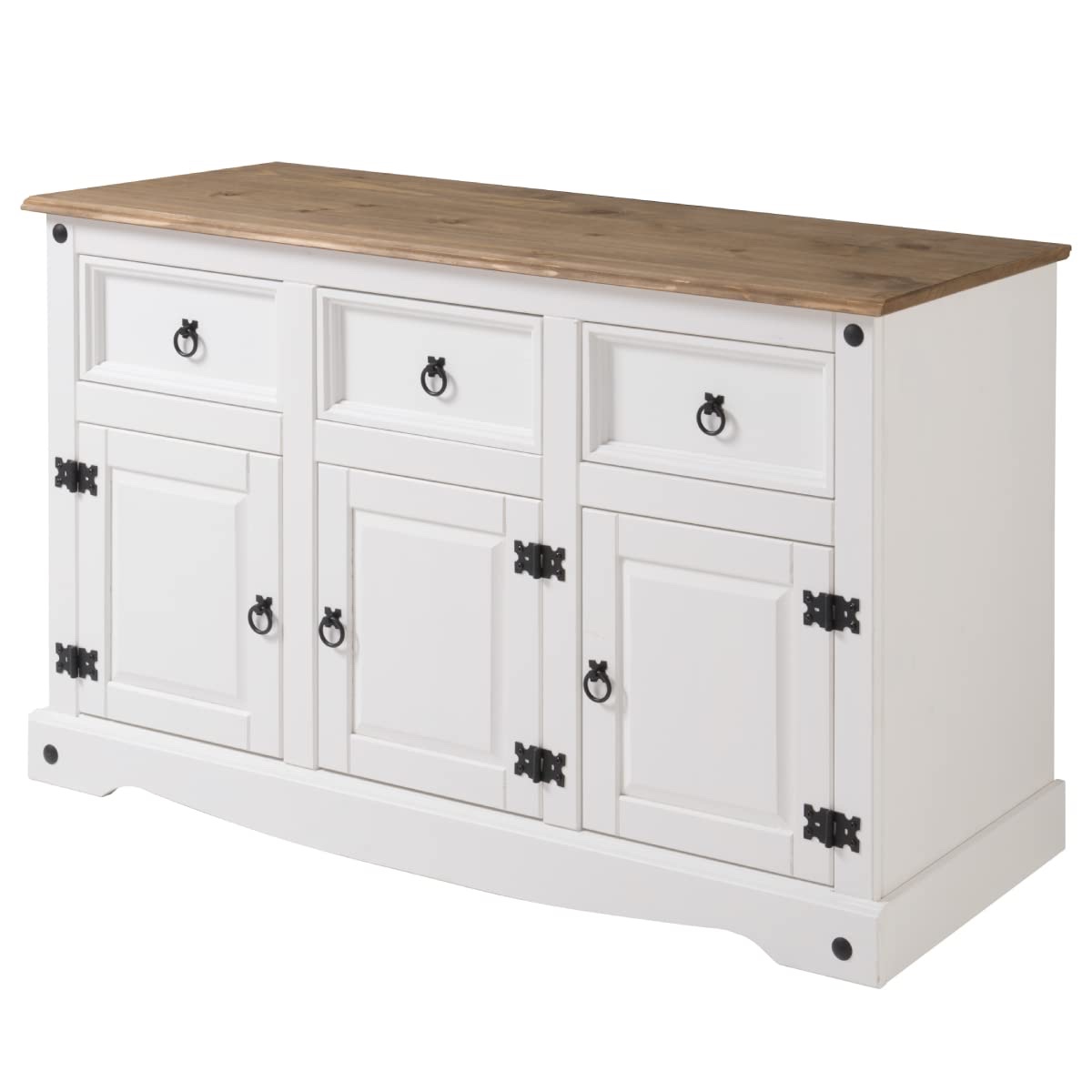 Wood Buffet Sideboard Corona Snow | Gracie Oaks (incomplete drawer faces and slides only)