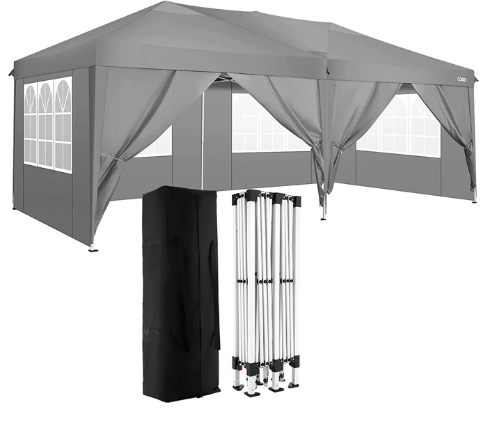 COBIZI Pop Up Canopy Large Party Tent Shelter 10'X20' With 6 Sidewalls