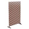 76 in. x 47.2 in. Laser Cut Metal Rust Outdoor Privacy Screen Quadra Patern