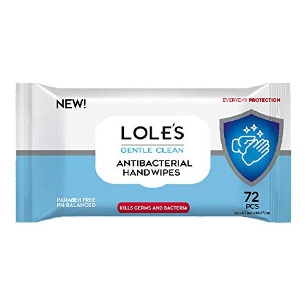 LOLES Gentle Clean Antibacterial Hand Wipes 