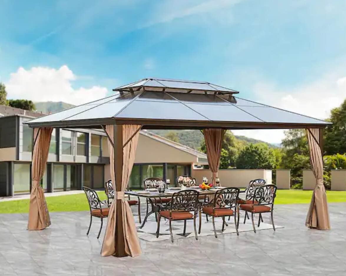12 ft. x 16 ft. Polycarbonate Double Roof Hardtop Gazebo Canopy HWG20-033-B ( BOX 2 OF 4 )