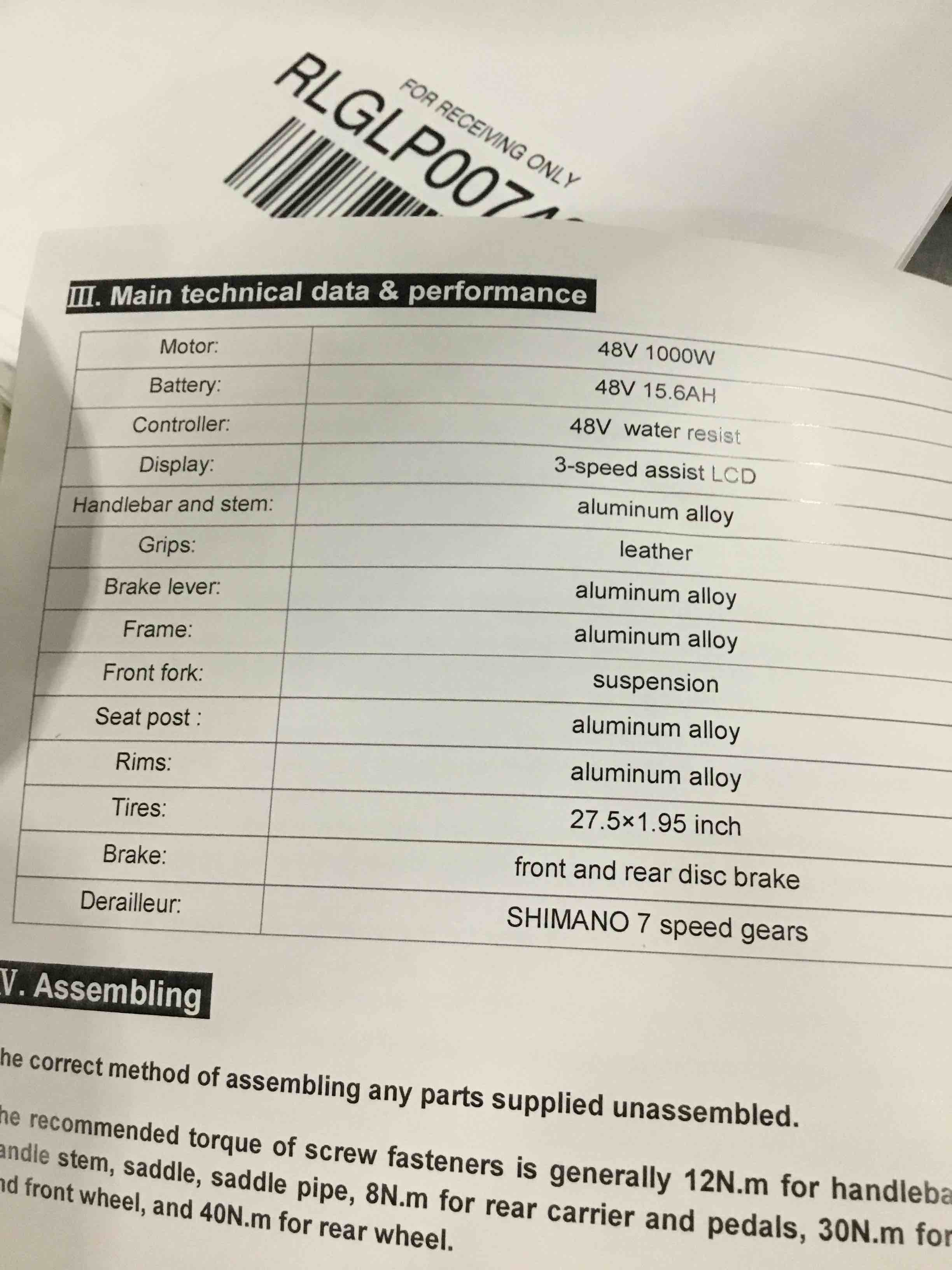 Vfamky 27.5" Electric Bike, 1000W City Commuter Electric Mountain Bicycle, 31MPH Adult Ebike with Removable 48V 15.6Ah Battery, Suspension Fork