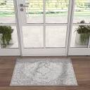 Britney Gray 2x3 Indoor Entry Rug - Scatter Mat Front Door Area Rug for Entryway, Foyer, Kitchen or Bath - Traditional, Medallion
