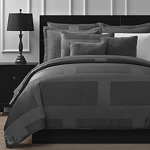 Comfy Bedding - 5-Piece Comforter Set - Microfiber Bedding King Size Grey