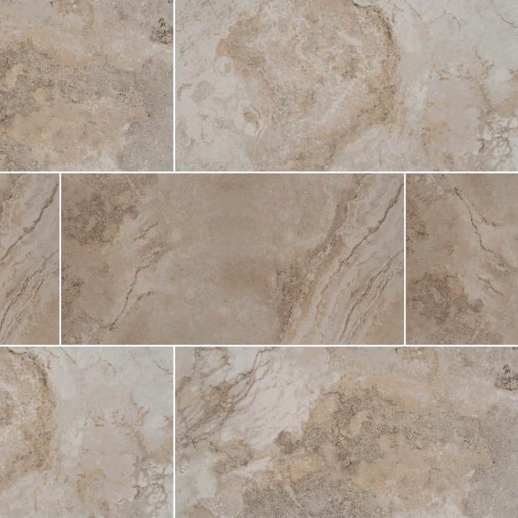 Napa Beige Napa 12" x 24" Ceramic Stone Look Wall & Floor Tile