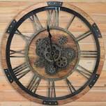 Real Moving Gears Wall Clock