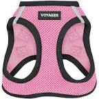 Voyager Step-in Air Dog Harness - All Weather Mesh Step in Vest Harness for Small and Medium Dogs by Best Pet Supplies - Harness (Pink/Black Trim), X-Large