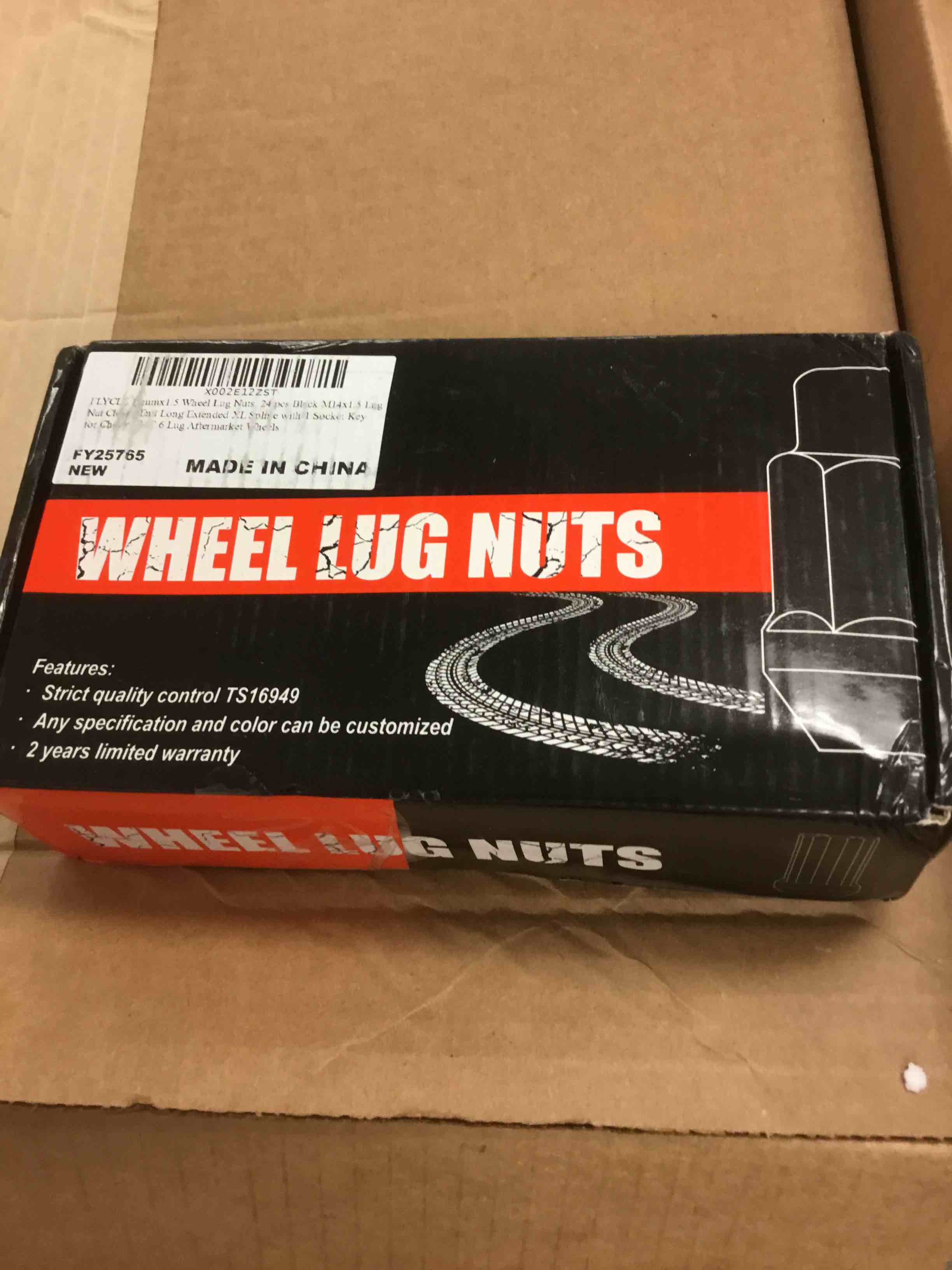 14mmx1.5 Wheel Lug Nuts, 24 pcs Black M14x1.5 Lug Nut Closed End Long Extended XL Spline with 1 Socket Key for Silverado 1500 Tahoe Avalanche Sierra 1500 Yukon Escalade 6 Lug Aftermarket Wheels