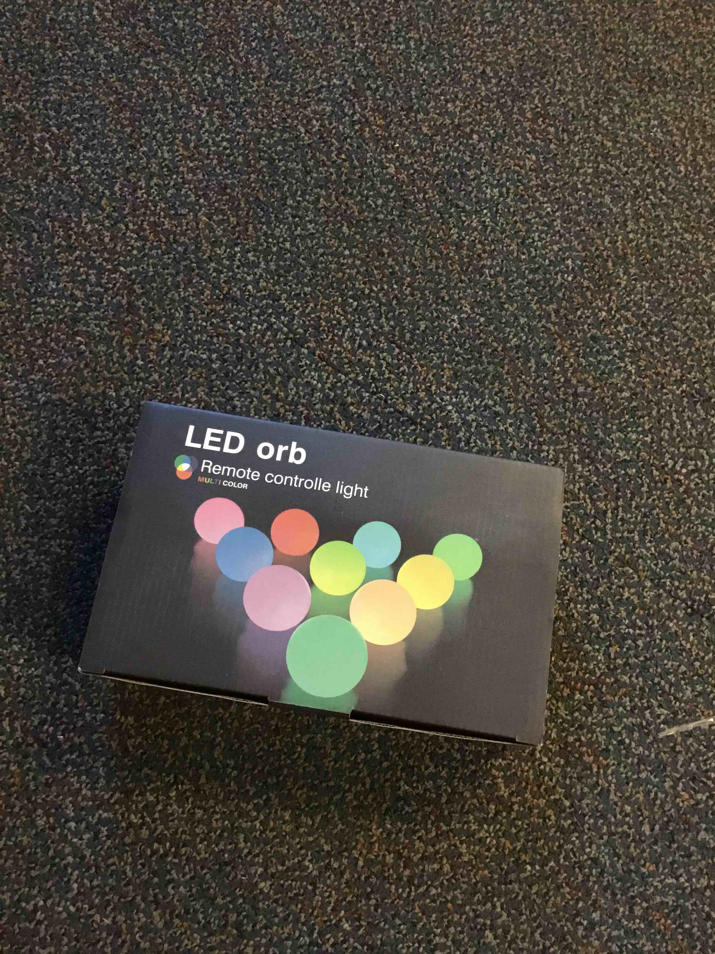 6 LED orb lights…remote control…..multi color