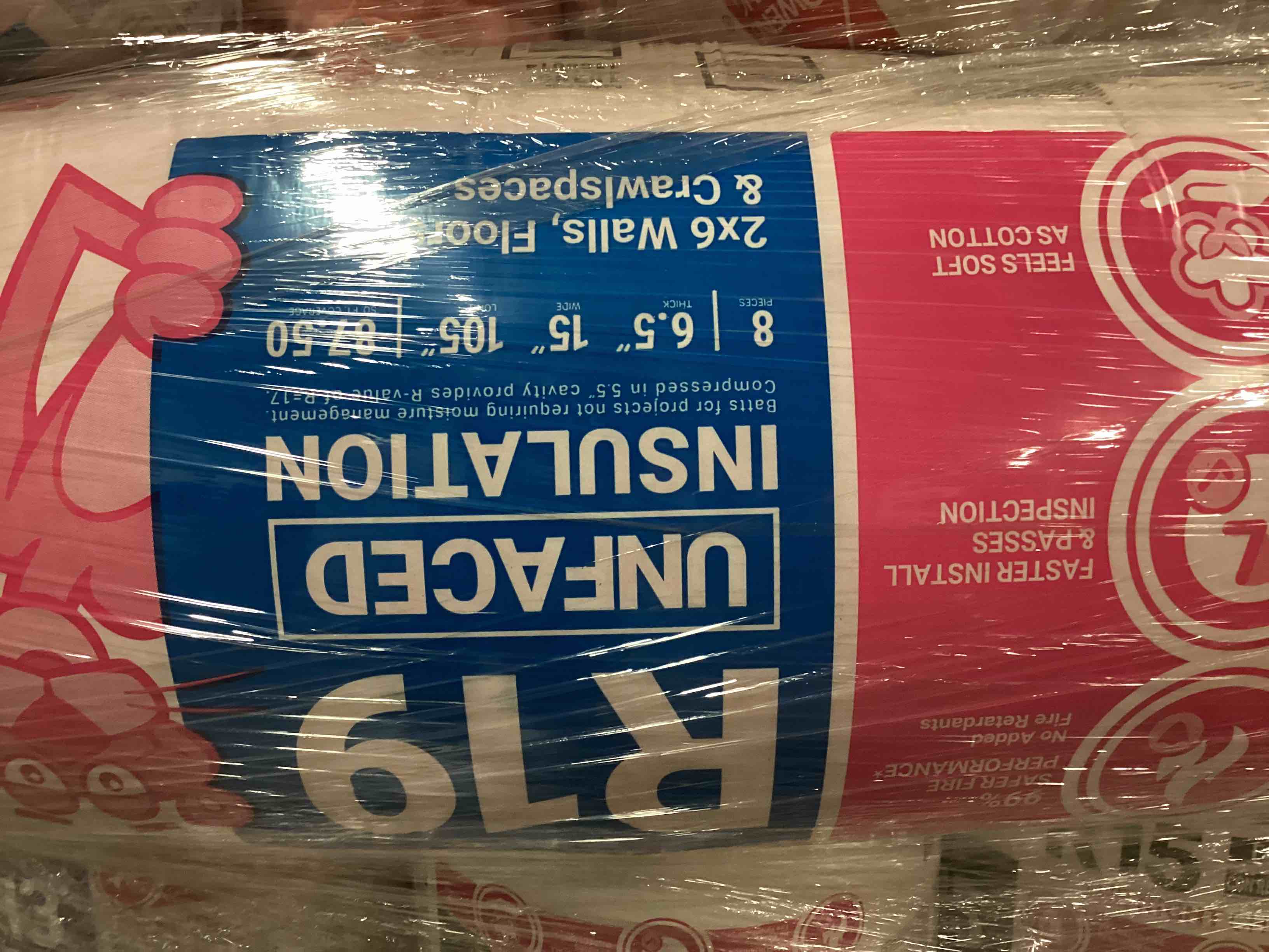 2 batts r19 15” unfaced insulation your bid per batt 