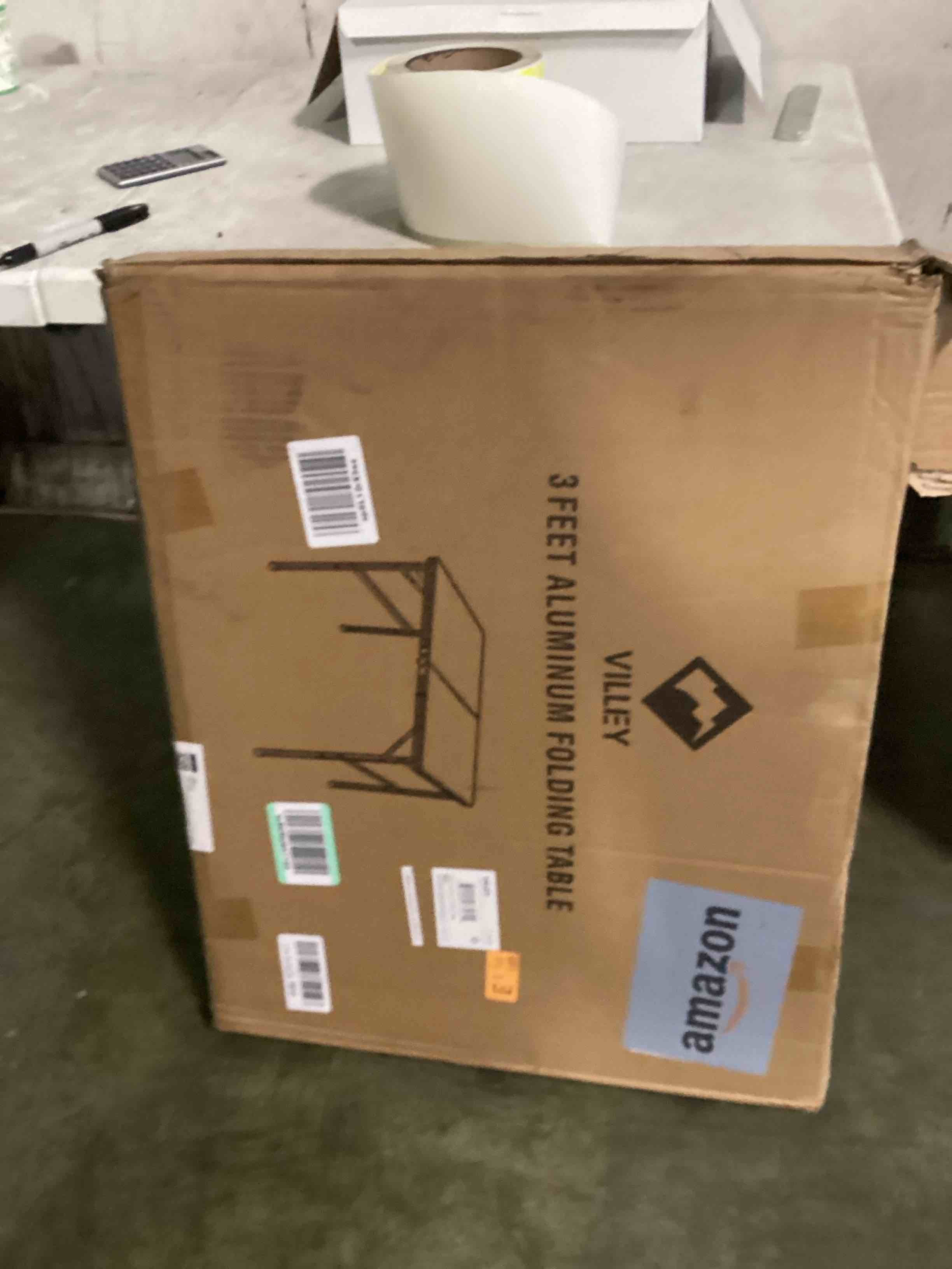 VILLEY Folding Camping Table, Portable Lightweight Outdoor Table with Aluminum Adjustable Legs for Travel Picnic Cooking Beach