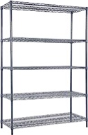 Land Guard 5 Tier Storage Racks and Shelving - 48" L x 20" W x 72" H Heavy Steel Material Pantry Shelves - Each Unit Loads 350 Pounds Wire Shelf, Suitable for Warehouses, Closets, Kitchens