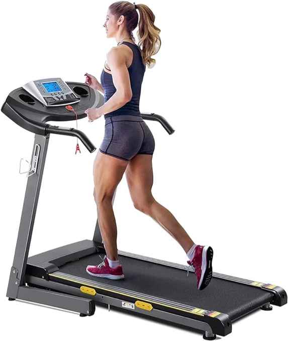 Treadmill with Auto Incline Folding Electric Running Machine 17'' Electric Treadmills 2.5HP/8.5MPH with 15 Training Programs Large LCD Display Easy Assembly for Home Office Gym 