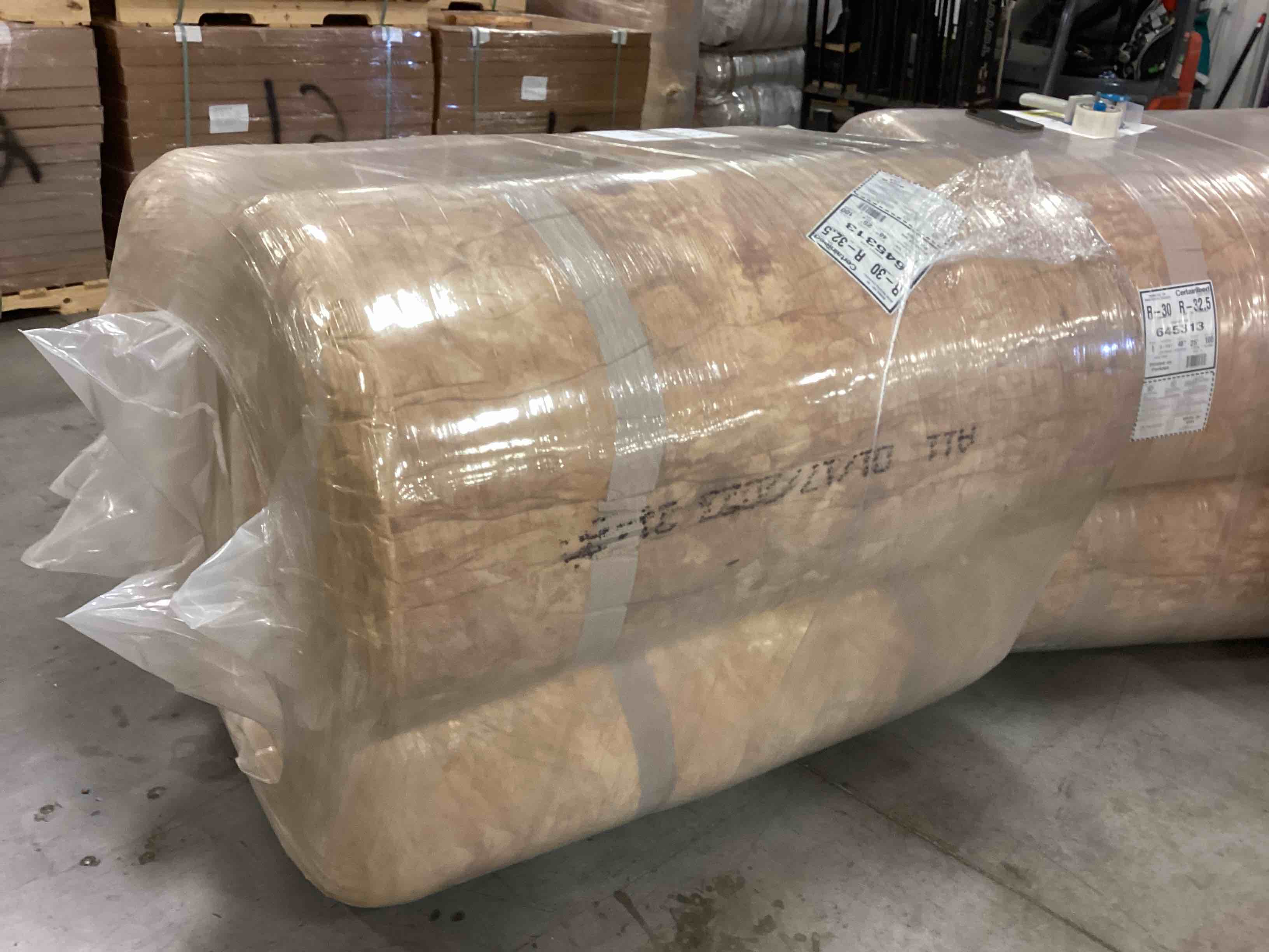 4 rolls of r30 insulation 9.25 thickness, 48” thickness, 25’ length and 100 sq ft