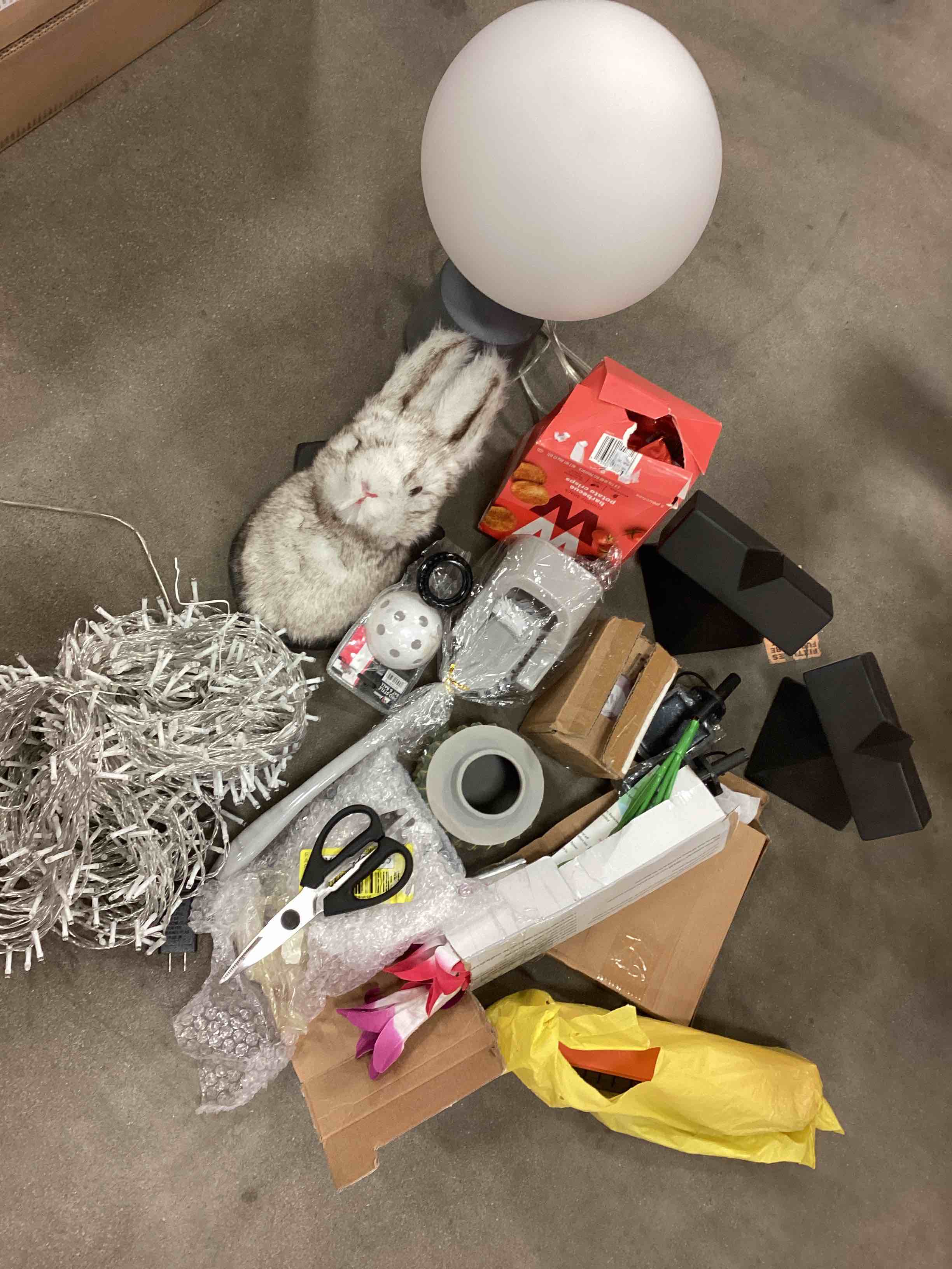 assorted items included home decor lamp parts light cord and more 