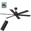 Home Decorators Collection Cortaine 54 in. Indoor/Outdoor Matte Black Ceiling Fan with DC Motor and Remote Control Included