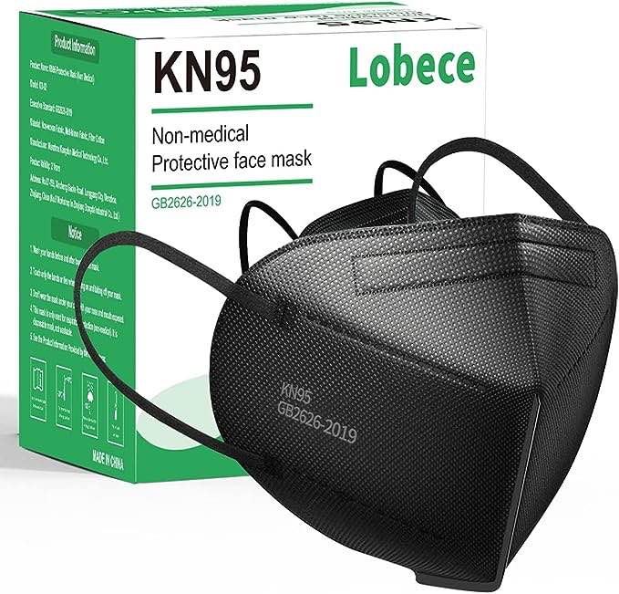 30PCS/50PCS Disposable Face Masks, Black Mask for Adult Men Women, 5-Ply Breathable Cup Dust Safety Masks Protection Masks