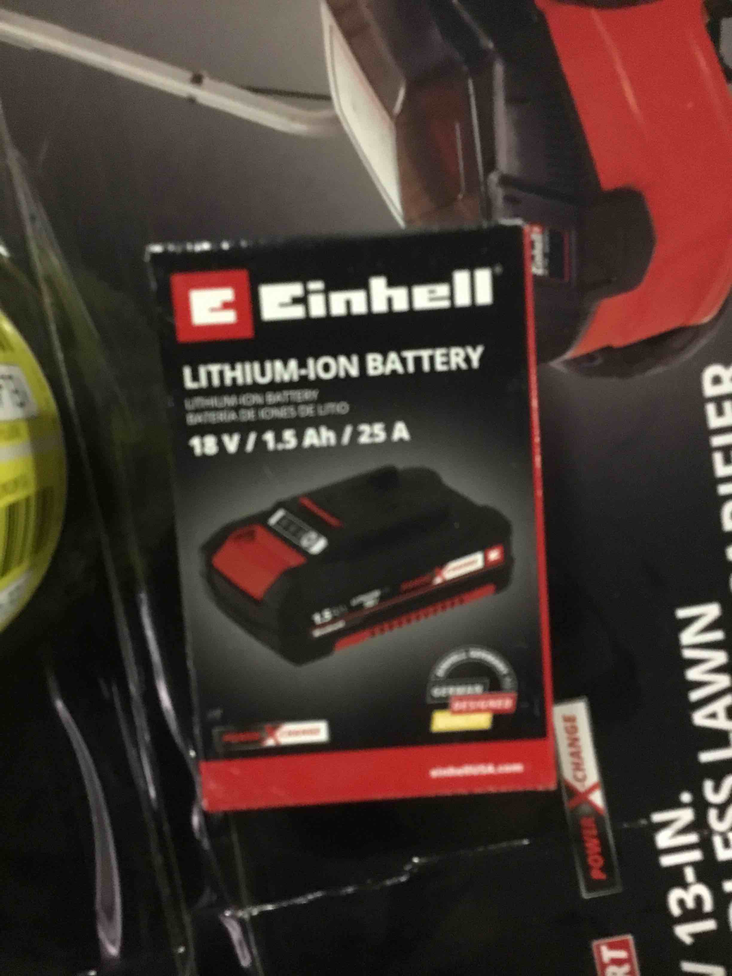 Einhell lithium ion battery 