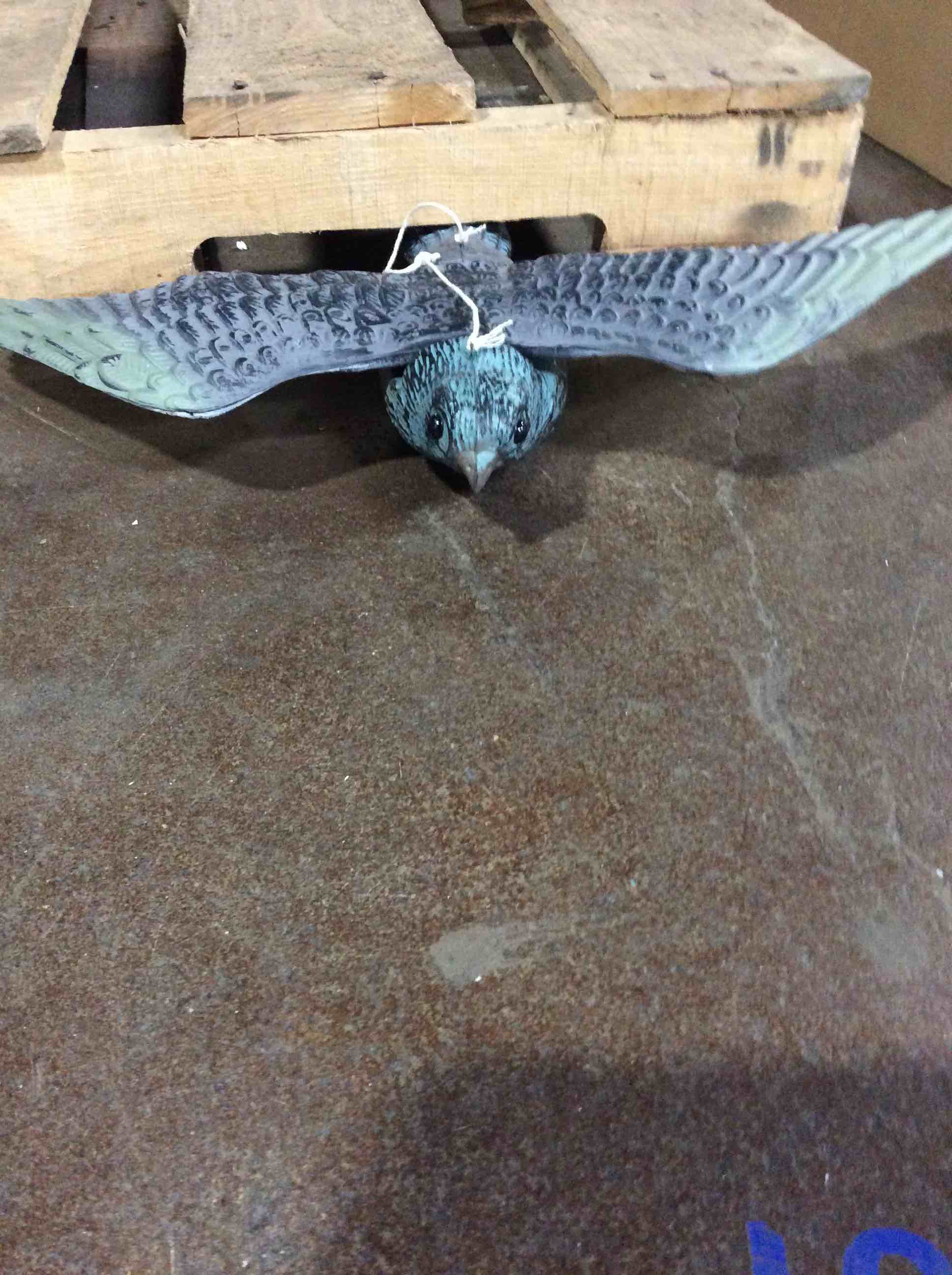 Calntsui flying falcon decoy lifelike flying hawk decoy bird deterrent with hanging strings, fake scarier, control cat bird repeller for garden decoration fake bird decoy