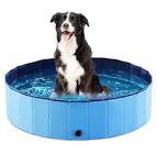 foldable dog pool durable slip resistant up to 150lbs