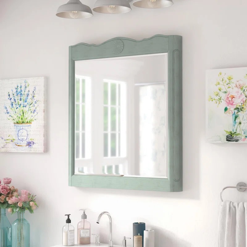 Urbina Wood Flat Wall Mirror