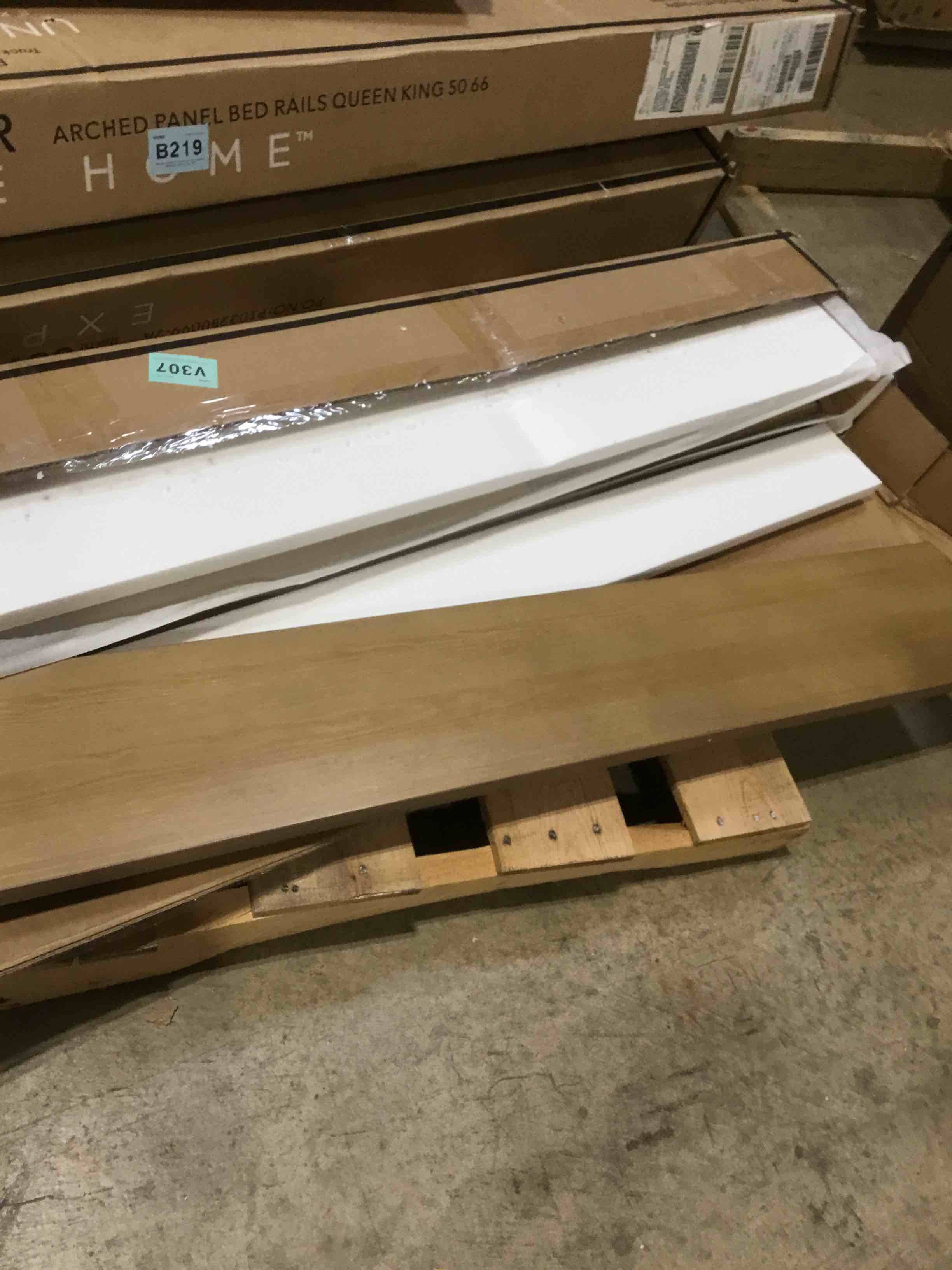 explore home arched panel bed rails queen king 50 66