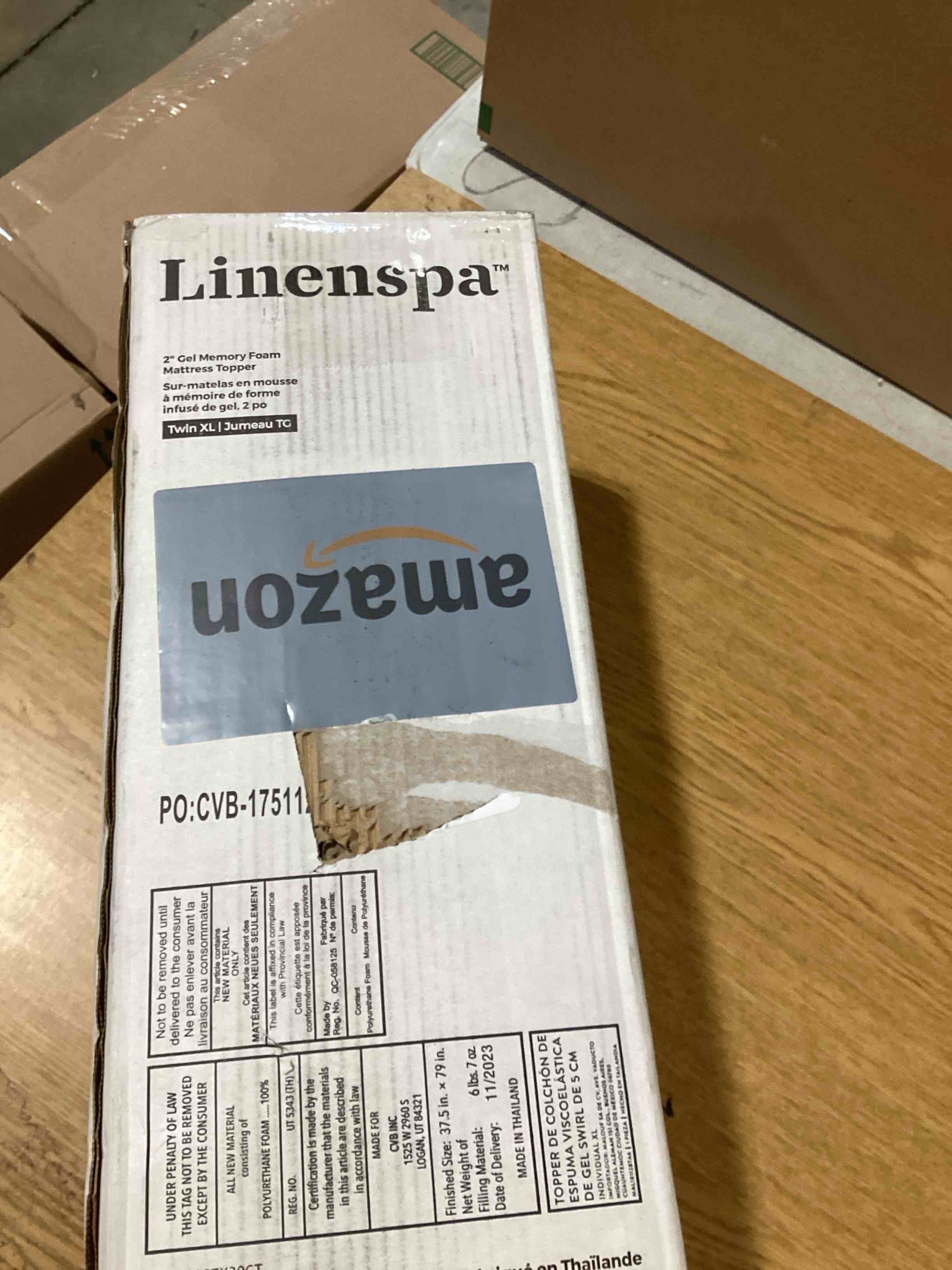 Linenspa 2 Inch Gel Infused Memory Foam Mattress Topper Cooling