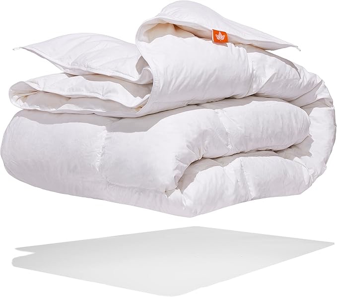 Canadian Down & Feather Co. - All Season White Goose Feather Duvet Comforter King- 233 TC Shell 100% Cotton - Oeko TEX Certified