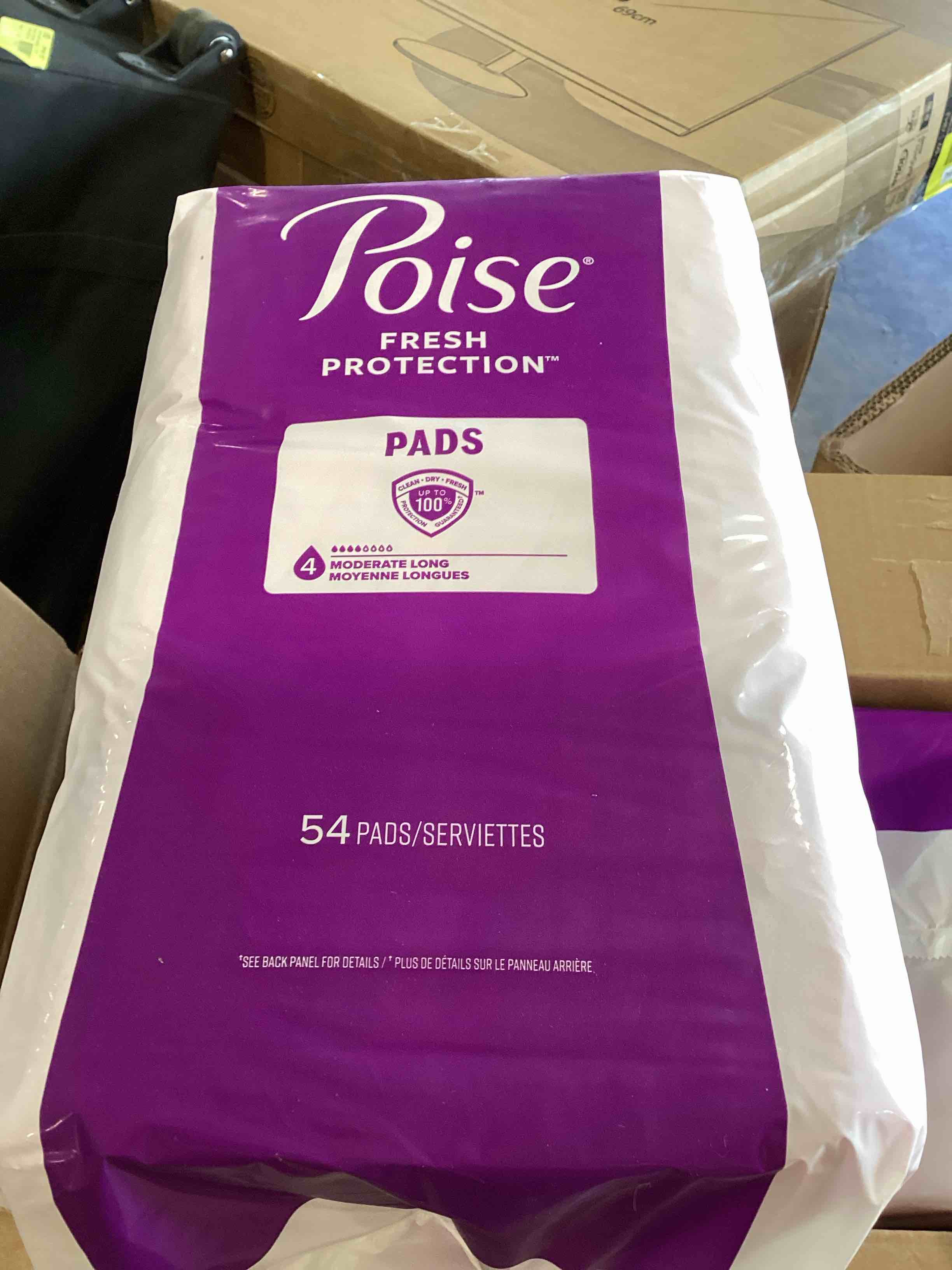 Poise Incontinence Pads & Postpartum Incontinence Pads, 4 Drop Moderate