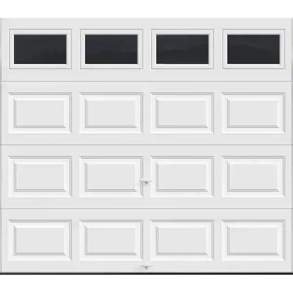 Clopay Classic Collection Insulated White Garage Door with Plain Window