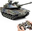Supdex RC Tanks, 1:18 Scale German Leopard Army 2.4G Remote Control Tank Toys with Vibration Smoke Launch Bullets, 30 Mins Playtime Battle Tank Military Toys Vehicles for Boys Girls and Adults