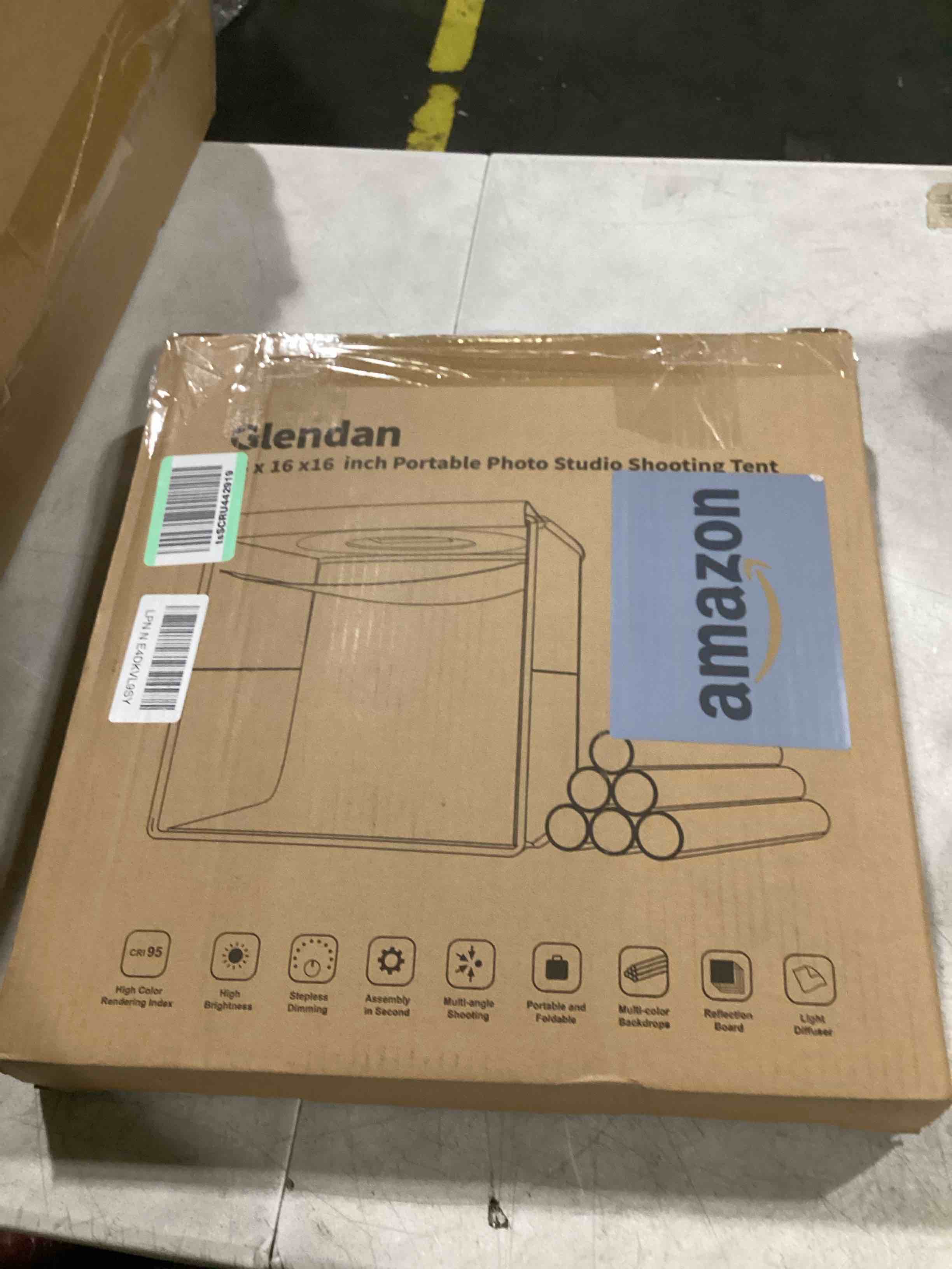 Glendan Light Box Photography, Portable Photo Studio Light Box, 16" x 16" Professional Dimmable