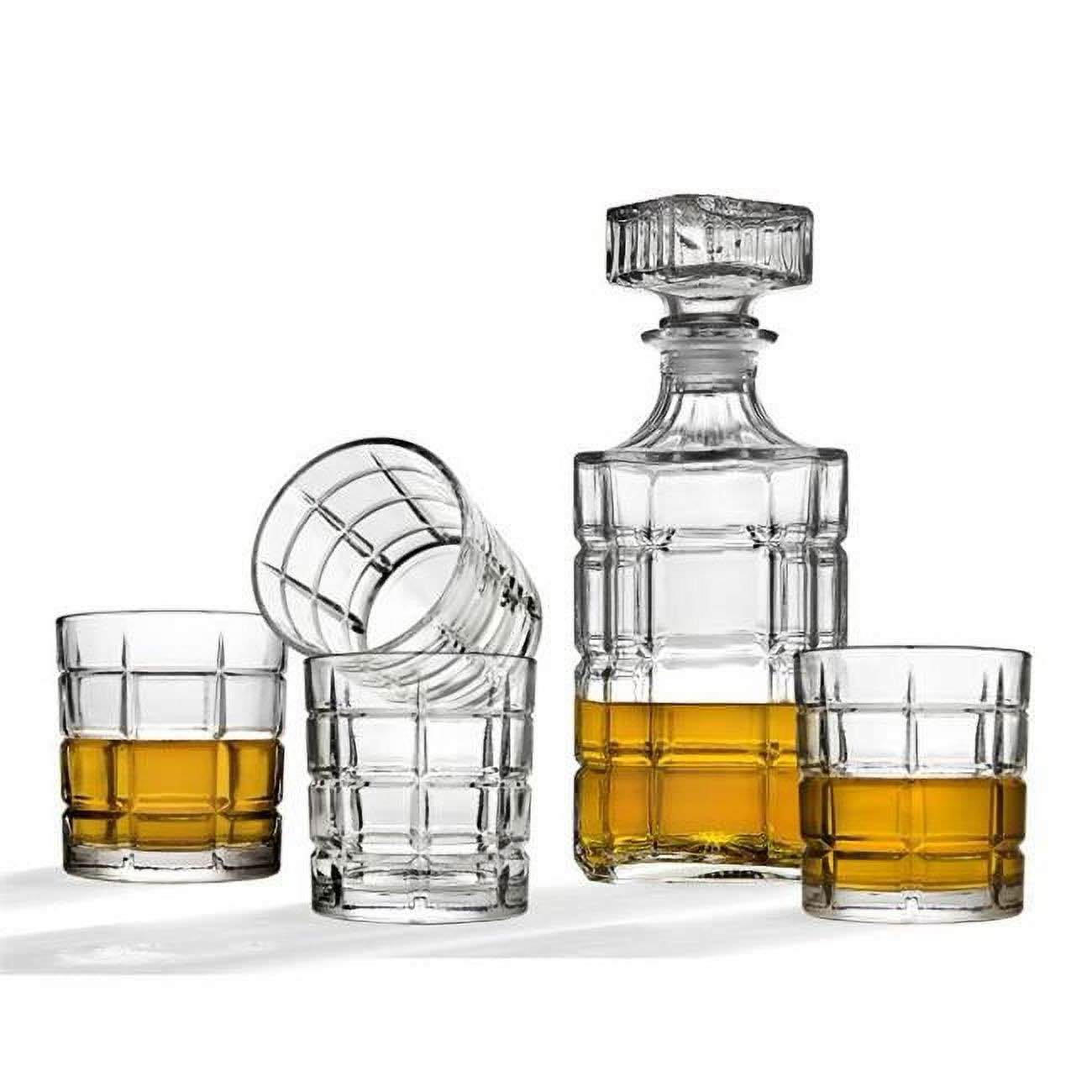 (broken piece) Radius 5 Piece Whiskey Decanter Set