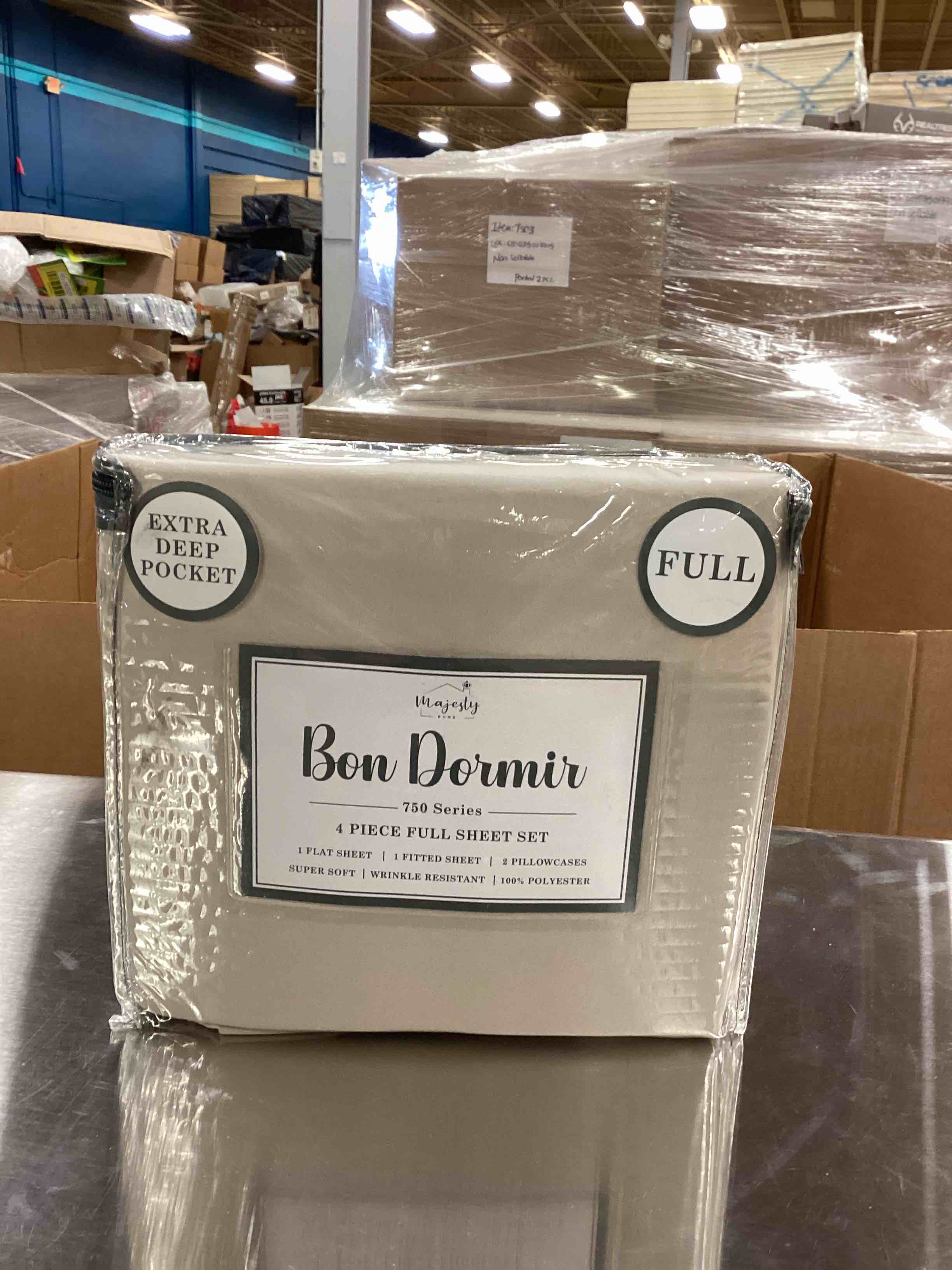 Bon Dormir 750 series 4 piece full sheet, set extra deep pockets