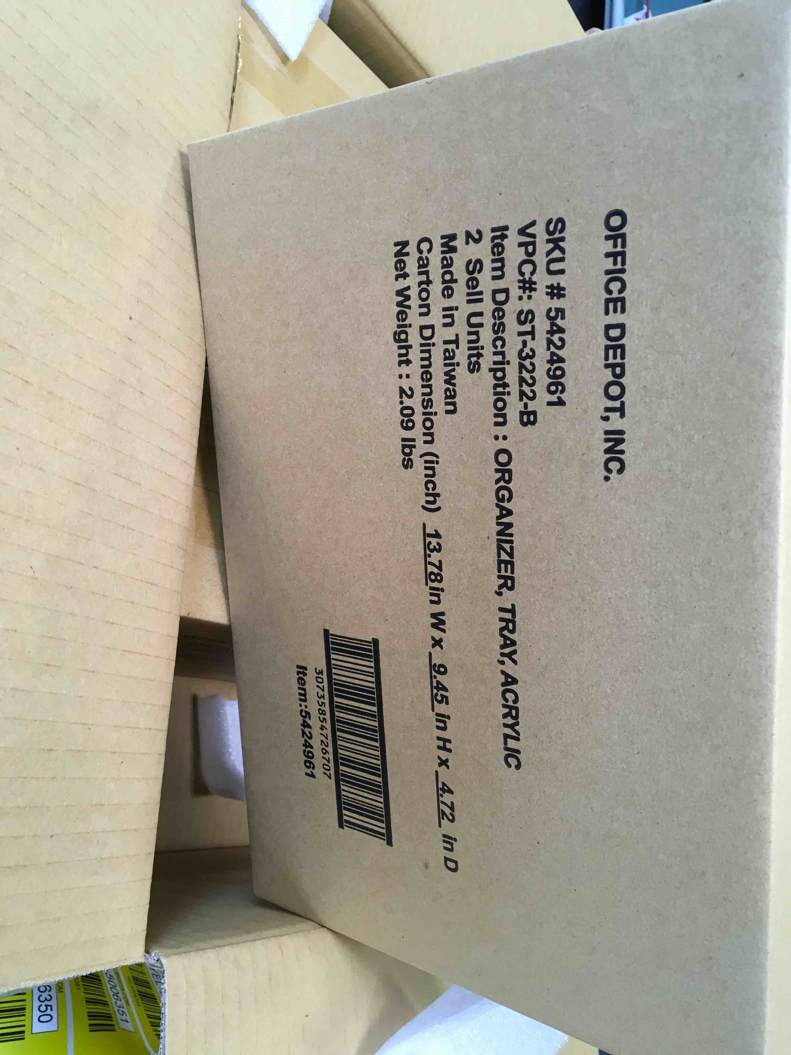 Realspace� 8-Compartment Desk Organizer, 2"H x 12-7/8"W x 8-3/4"D, Clear