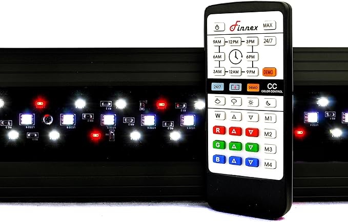 Finnex Planted+ 24/7 CRV Aquarium LED Light, Automated Full Spectrum 660Nm Deep Red Fish Tank Light, 46.5-48", Sleek Black, (CRV-48) 46.5 - 48"