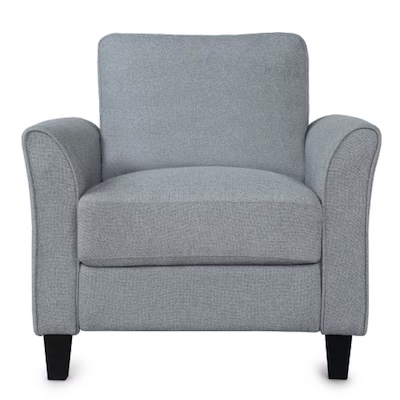 Modern Linen Fabric Loveseat/Sofa/Couch with Armrest Pockets, Sand Grey (similar to the picture) (incomplete)