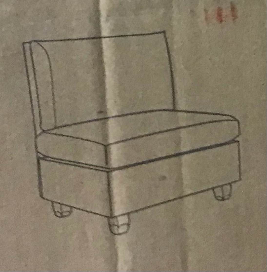 ARMLESS CHAIR D8517-A - brown 