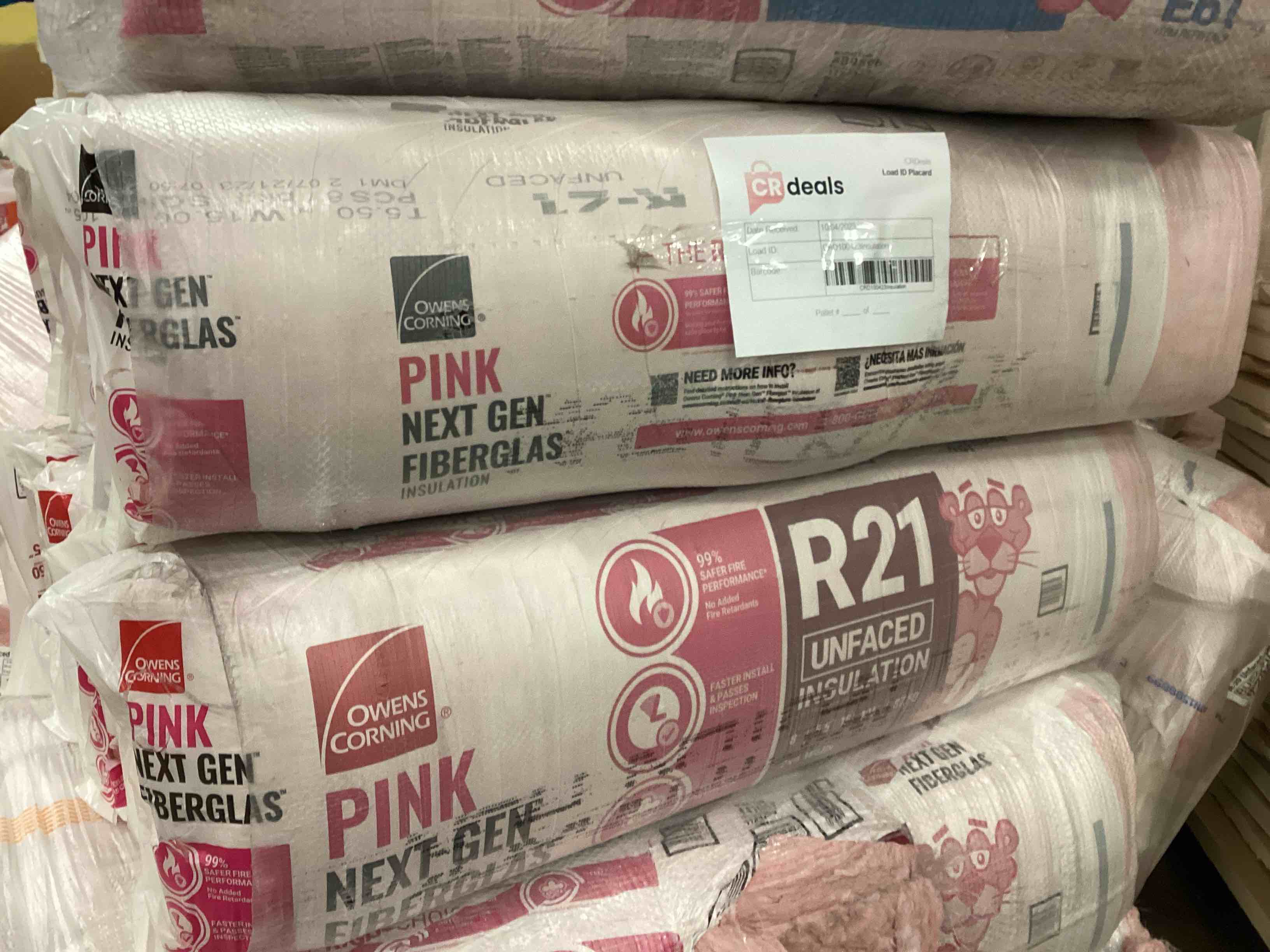 5 batts   of r21  15 inch unfaced   insulation your bid per batt 