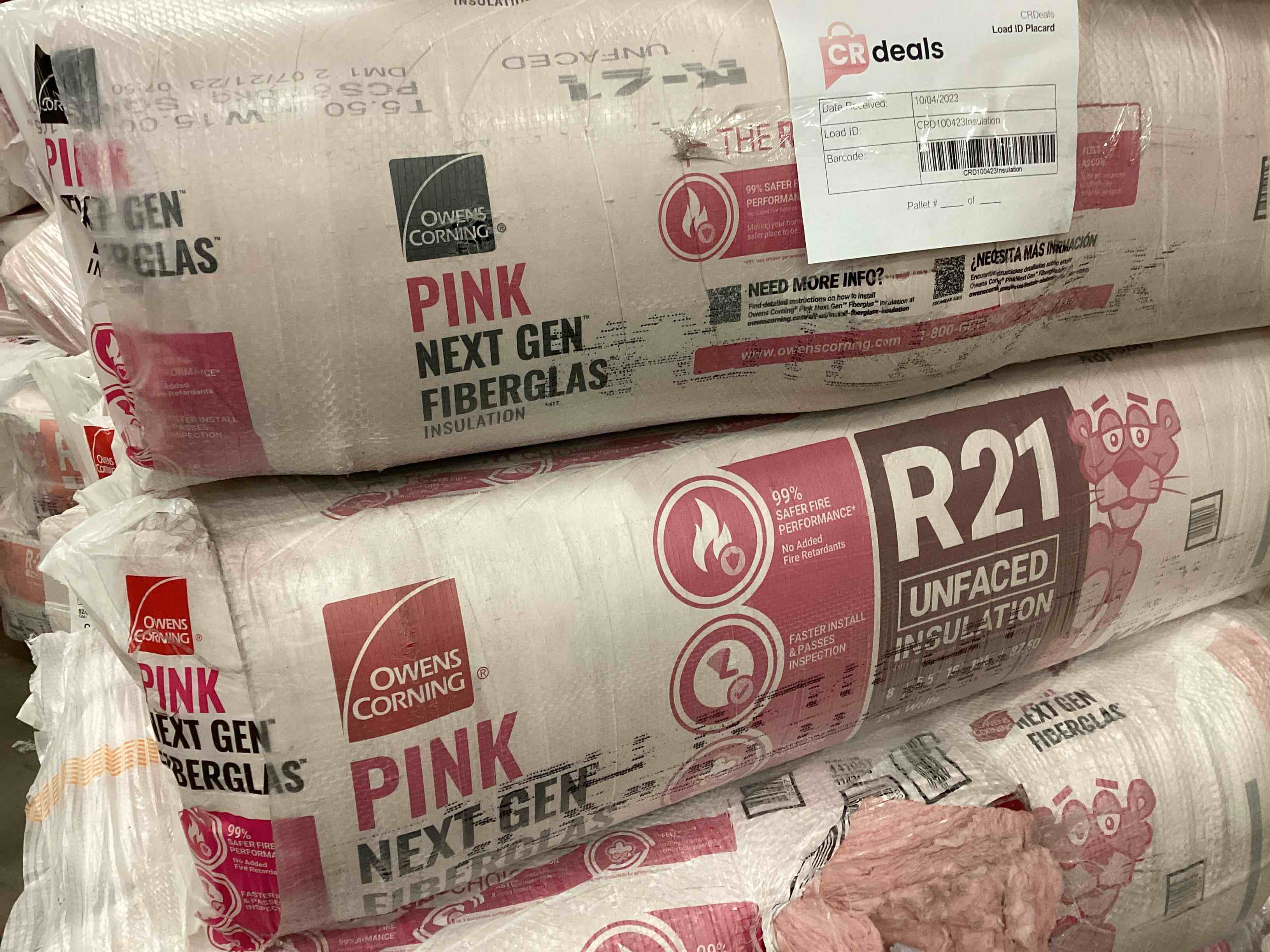5 batts   of r21  15 inch unfaced   insulation your bid per batt 